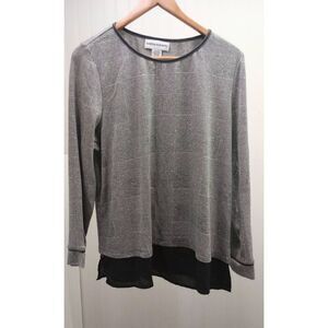 Cathy Daniels houndstooth long sleeve shirt, pull over size XL